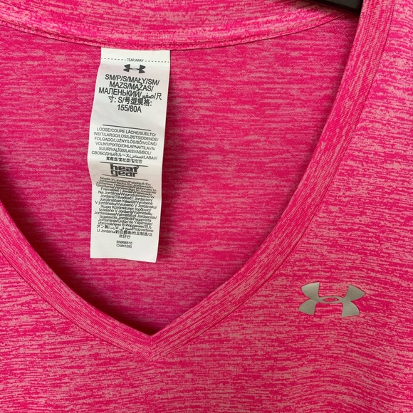 Under armour heat gear pink long sleeve shirt - Picture 2 of 4